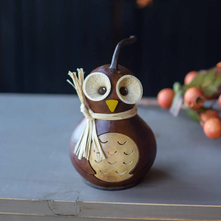 Meadowbrooke Gourds: Professor Owl Miniature Figurine sparkle-castle