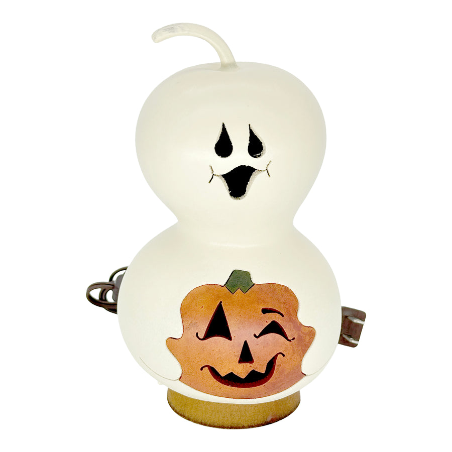 Meadowbrooke Gourds: Spooky Boo Small Lit Figurine sparkle-castle