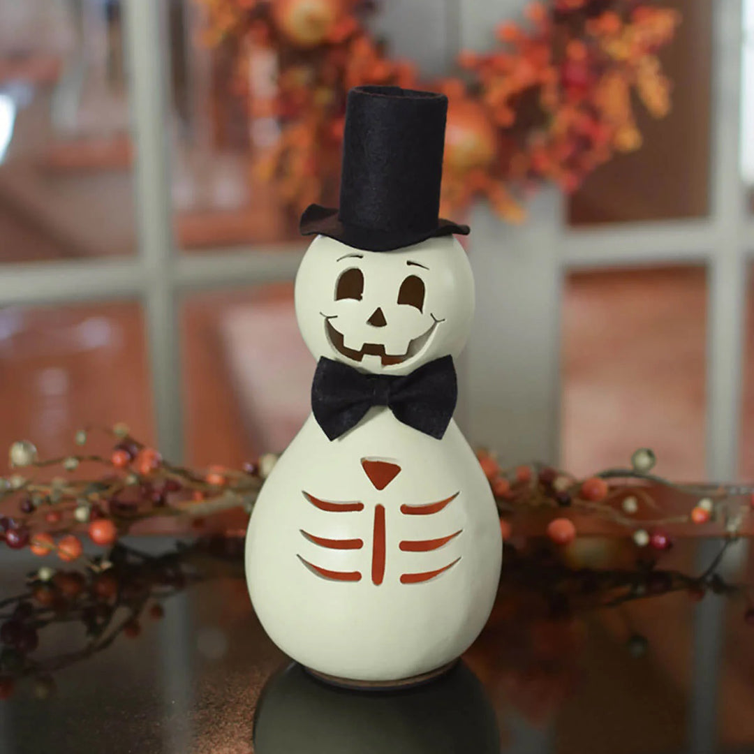 Meadowbrooke Gourds: Skull Miniature Figurine sparkle-castle
