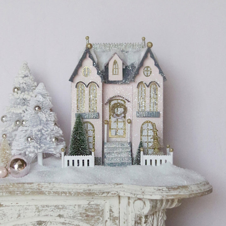 Cody Foster & Co Christmas: Pastel Pink Manor sparkle-castle