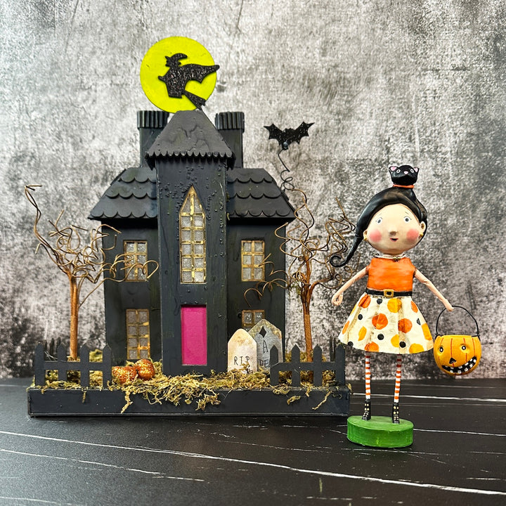 Lori Mitchell Halloween Collection: Kit Kat Figurine sparkle-castle