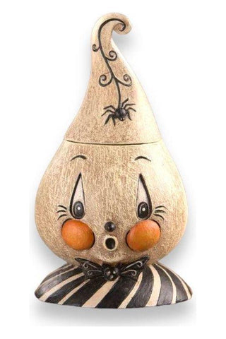 Johanna Parker by Bethany Lowe: Morty Boo Meringue Treat Container sparkle-castle