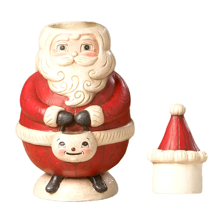 Johanna Parker by Bethany Lowe: St. Nick Jolly Jar sparkle-castle