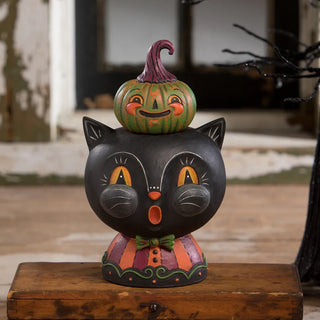 Johanna Parker by Bethany Lowe: Halloween Black Jack & Kinny Green Stack Jar sparkle-castle