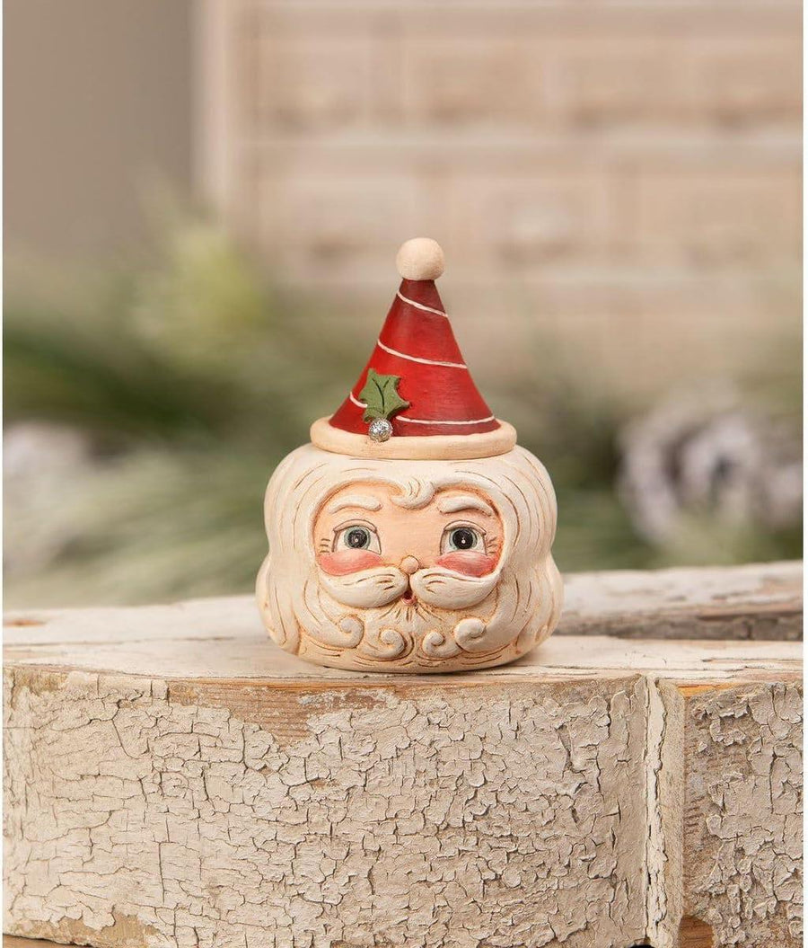 Johanna Parker by Bethany Lowe: St. Nick Hollow Head Container sparkle-castle