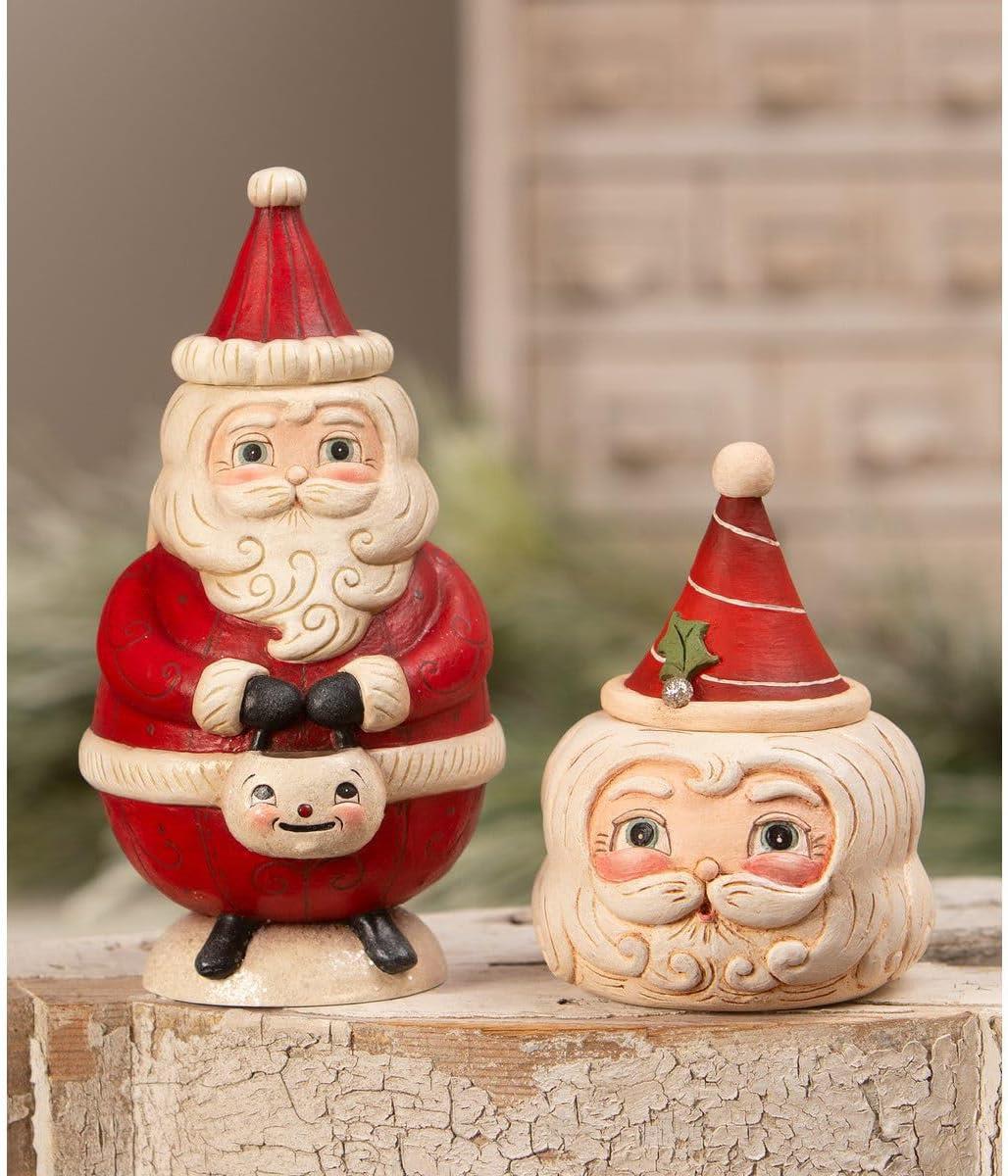 Johanna Parker by Bethany Lowe: St. Nick Hollow Head Container sparkle-castle