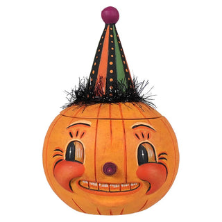 Johanna Parker by Bethany Lowe: Halloween Jackie Yell-O-Ween Jar sparkle-castle