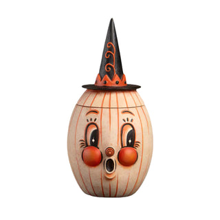 Johanna Parker by Bethany Lowe: Gourdy White-O-Ween Container sparkle-castle
