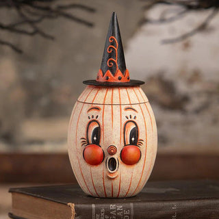 Johanna Parker by Bethany Lowe: Gourdy White-O-Ween Container sparkle-castle