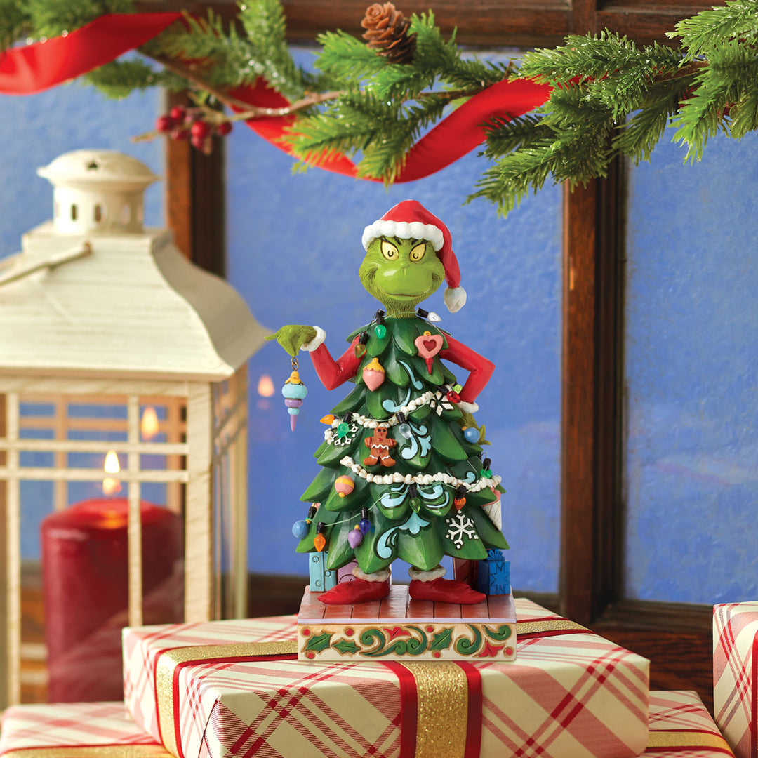 Jim Shore The Grinch: Grinch Dressed As Christmas Tree Figurine sparkle-castle