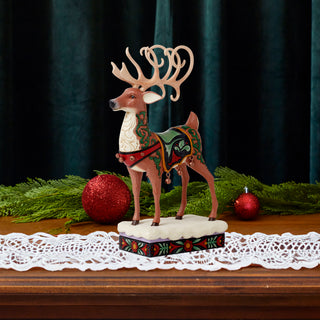 Jim Shore Heartwood Creek: Holiday Manor Deer Figurine sparkle-castle
