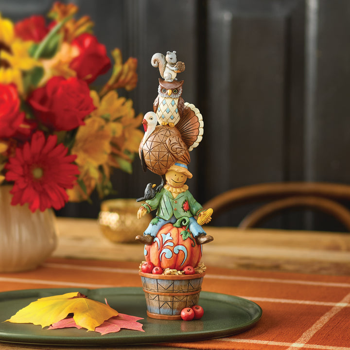 Jim Shore Heartwood Creek: Harvest Stacked Critters Figurine sparkle-castle