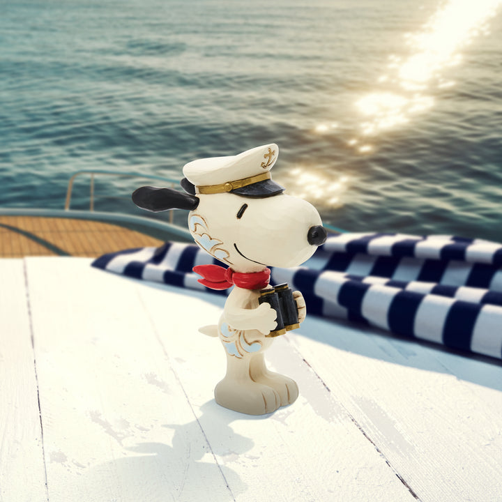 Jim Shore Peanuts: Mini Snoopy Sailor Captain Figurine sparkle-castle