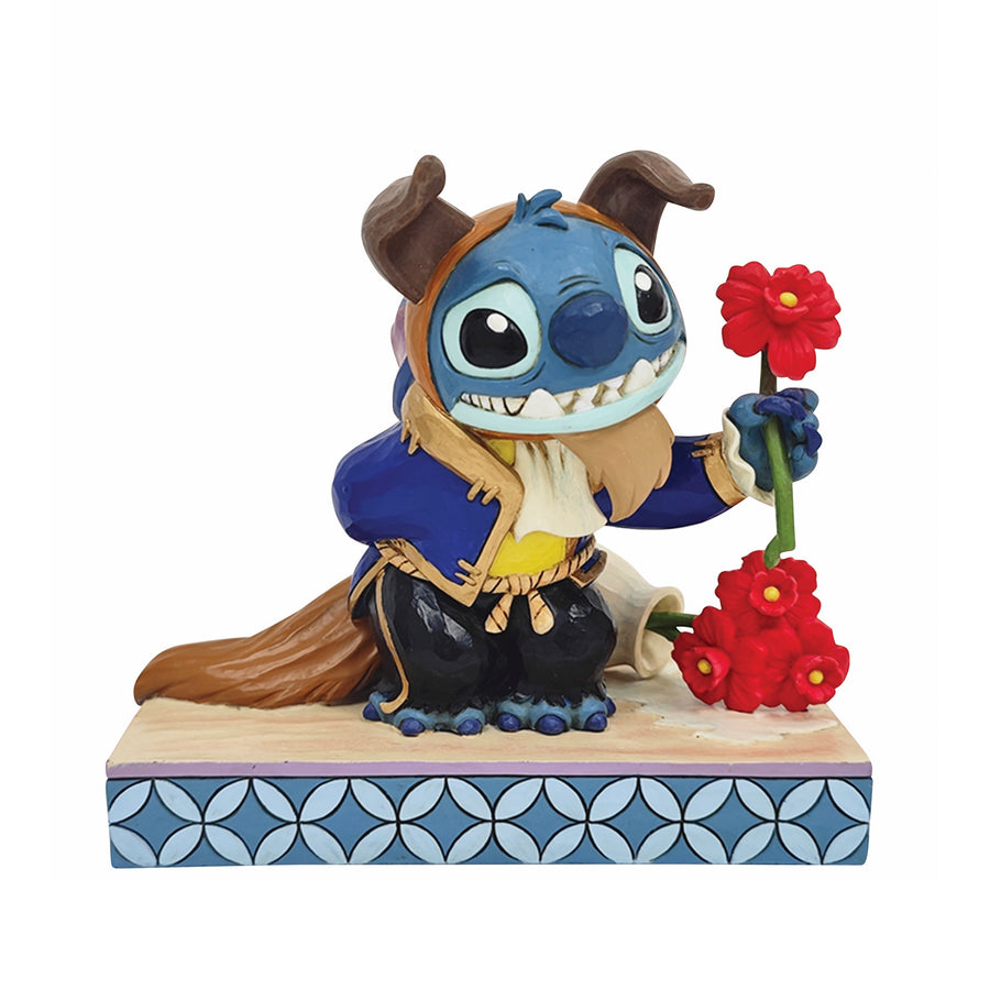 Jim Shore Disney Traditions: Stitch as Beast Figurine sparkle-castle