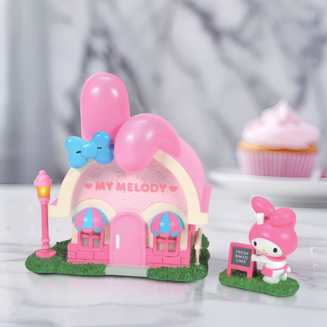 Department 56 Sanrio Hello Kitty Village: My Melody's Bakery, Set of 2 sparkle-castle