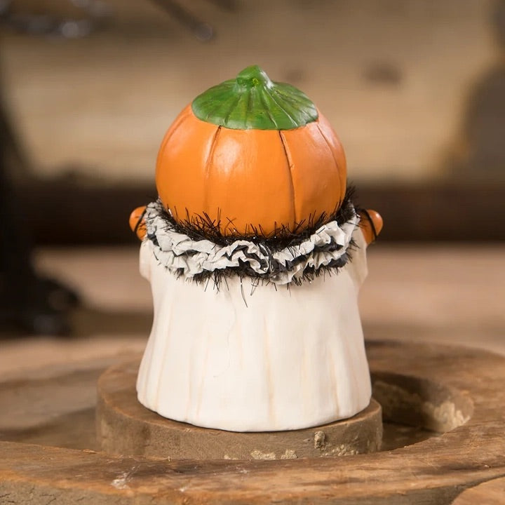 Michelle Allen by Bethany Lowe: Halloween Pumpkin Head Ghostie BOO Figurine sparkle-castle