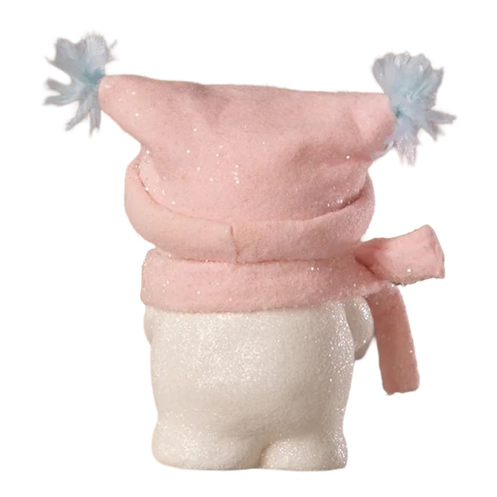 Michelle Allen by Bethany Lowe: Christmas Peppermint Blush Snowgirl Figurine sparkle-castle