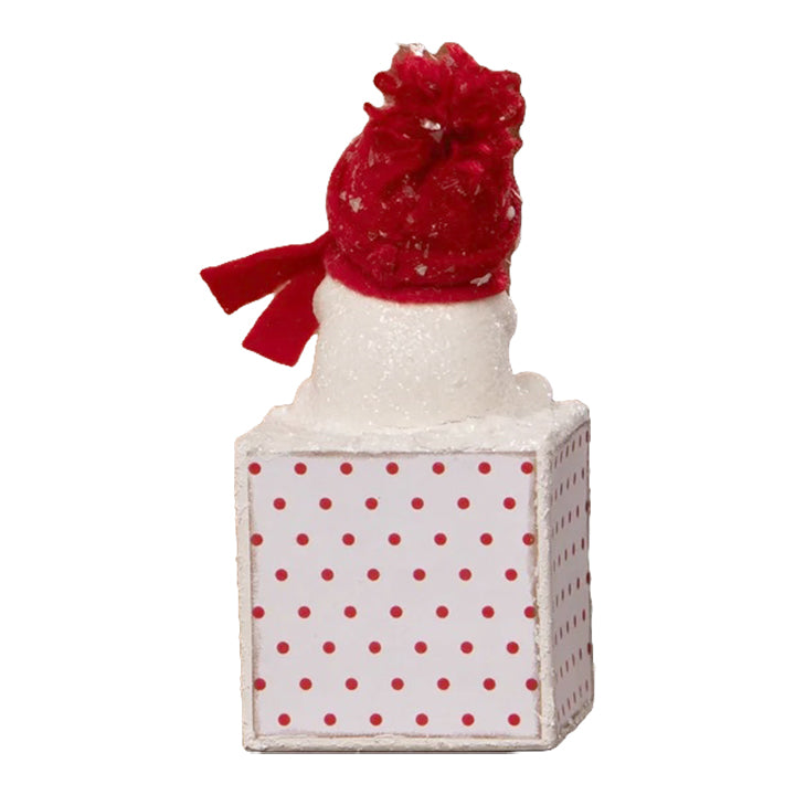 Michelle Allen by Bethany Lowe: Christmas Holly Jolly Snowgirl Figurine sparkle-castle