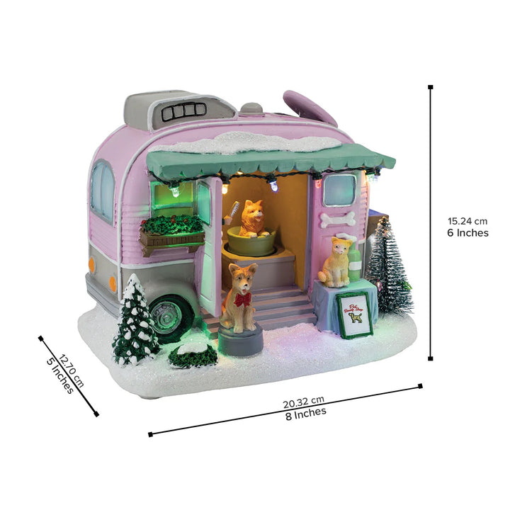 FG Square Christmas Village: Pet Grooming Trailer sparkle-castle