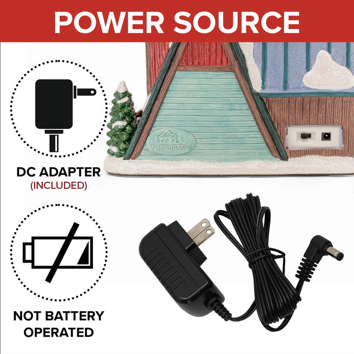 FG Square Christmas Village: Country Log Cabin sparkle-castle