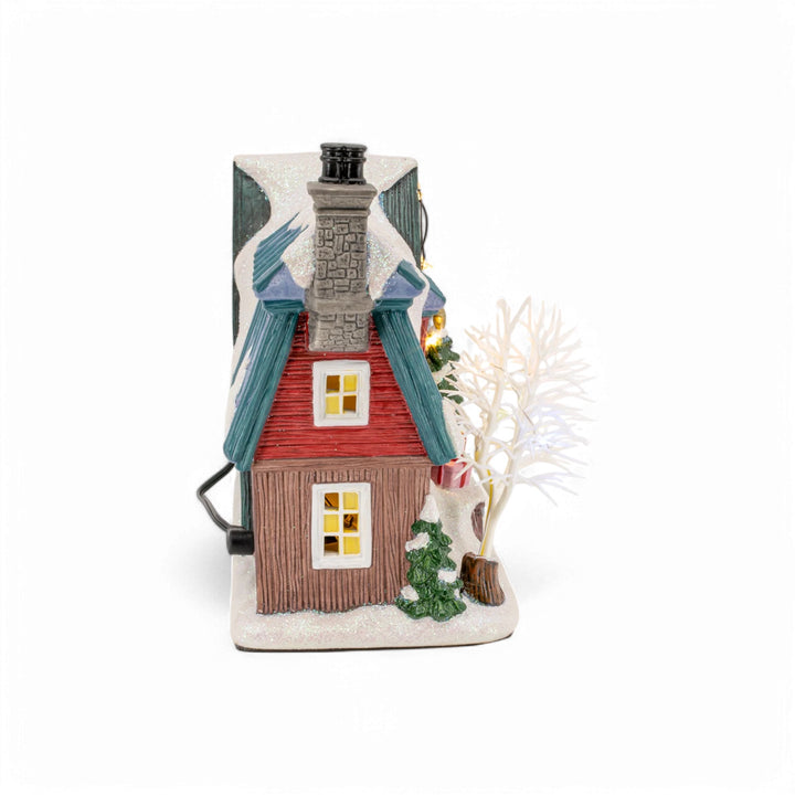 FG Square Christmas Village: Country Log Cabin sparkle-castle