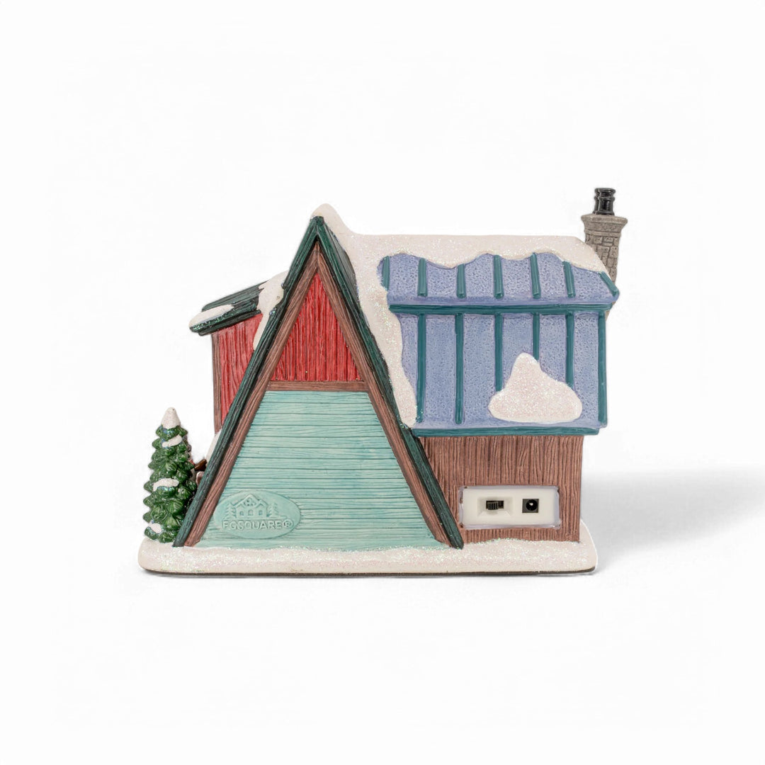 FG Square Christmas Village: Country Log Cabin sparkle-castle