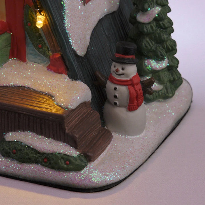 FG Square Christmas Village: Country Log Cabin sparkle-castle