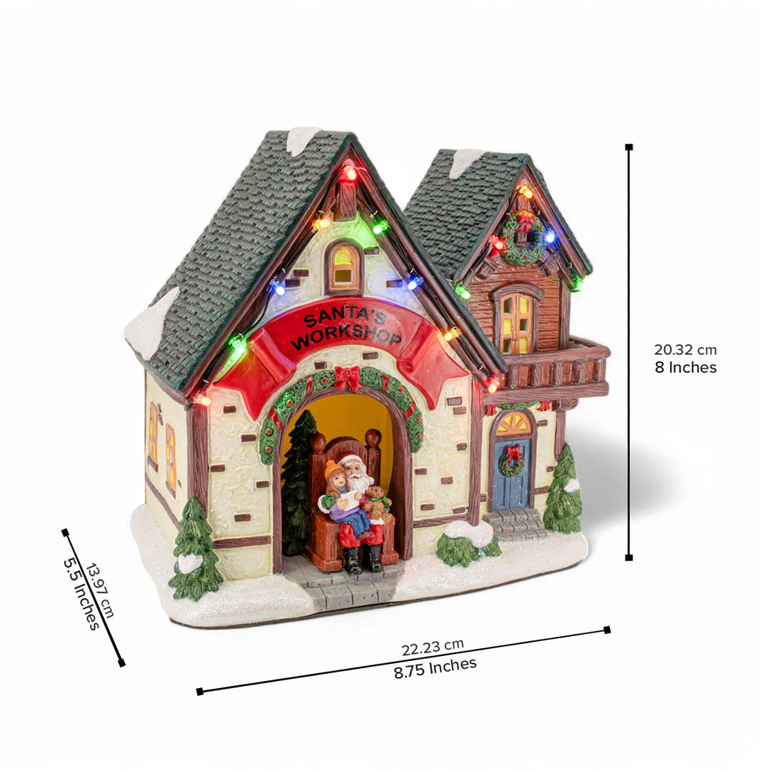 FG Square Christmas Village: Santa's Workshop sparkle-castle