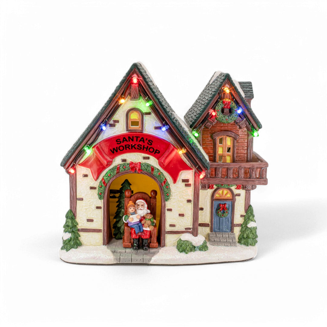 FG Square Christmas Village: Santa's Workshop sparkle-castle