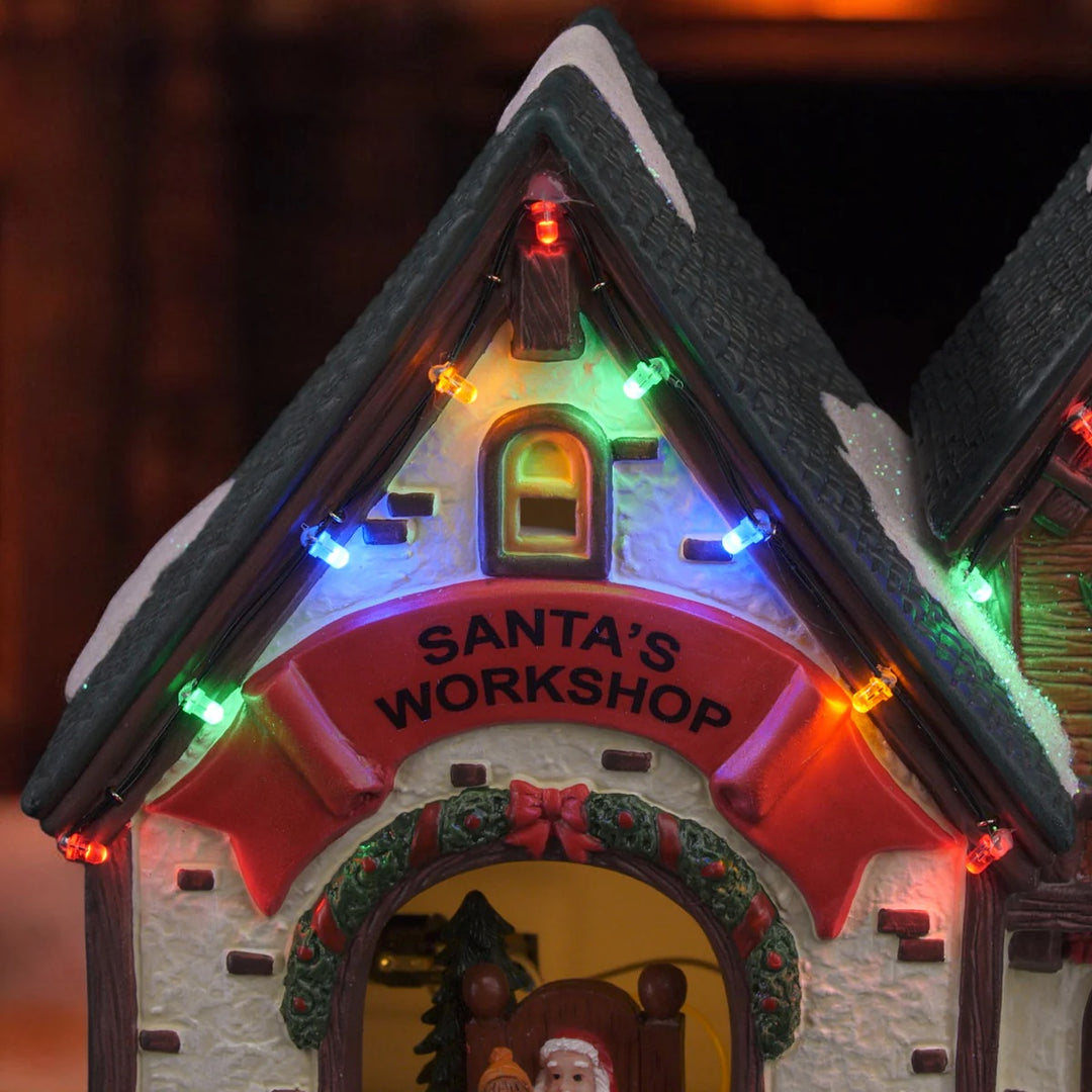 FG Square Christmas Village: Santa's Workshop sparkle-castle