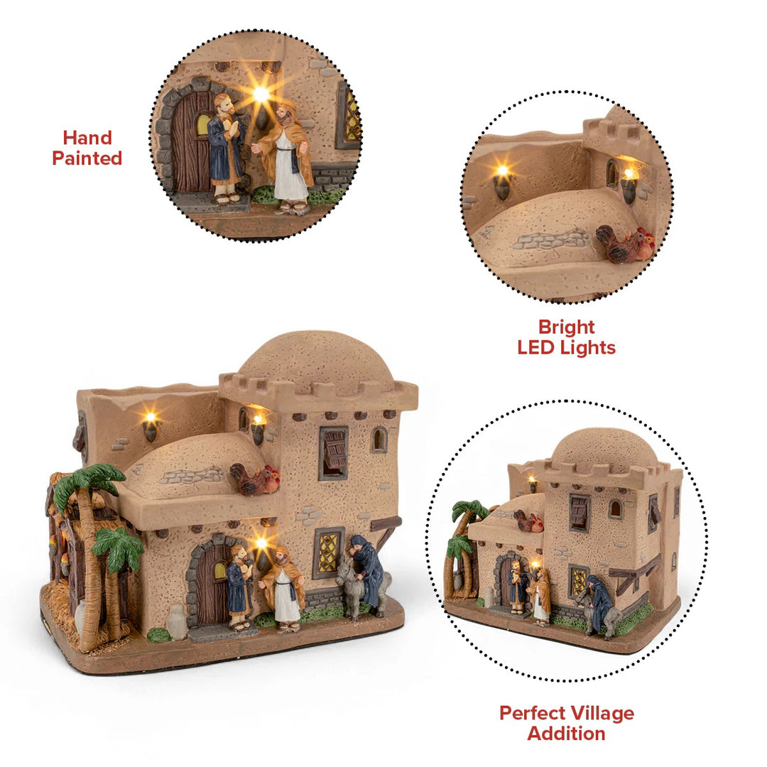 FG Square Christmas Village: Bethlehem Inn sparkle-castle