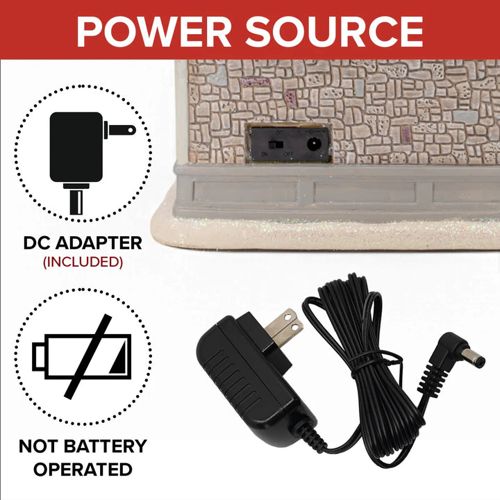 FG Square Christmas Village: Corner Cathedral sparkle-castle