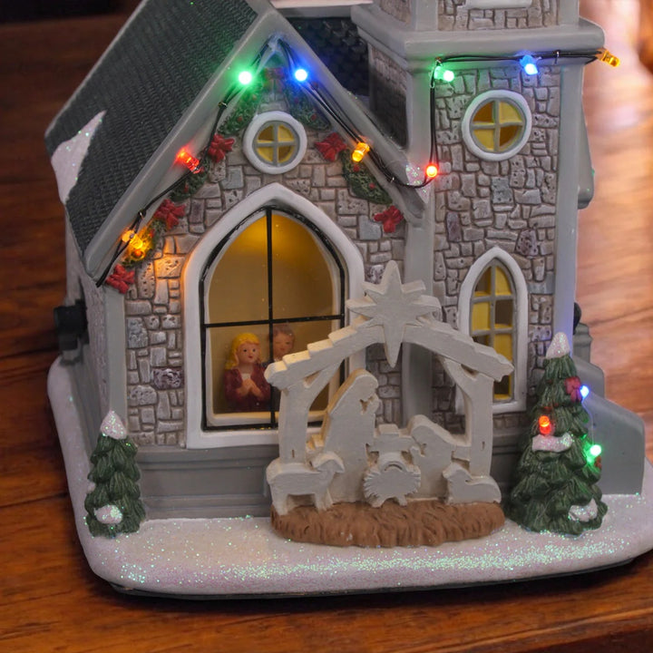 FG Square Christmas Village: Corner Cathedral sparkle-castle