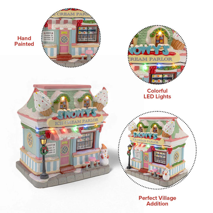 FG Square Christmas Village: Snowy's Ice Cream Parlor sparkle-castle