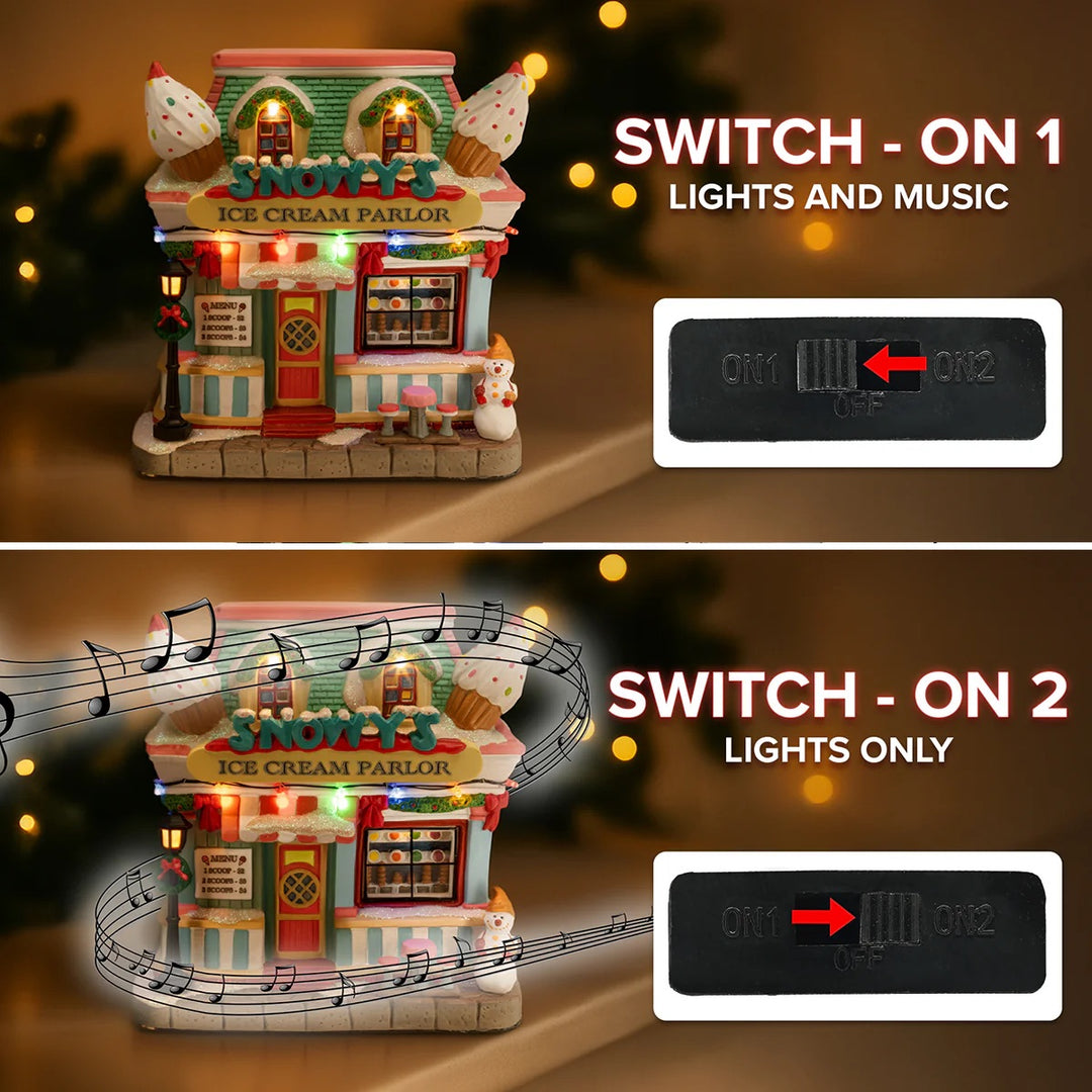 FG Square Christmas Village: Snowy's Ice Cream Parlor sparkle-castle