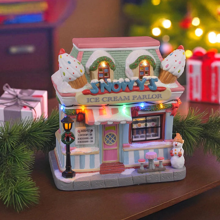 FG Square Christmas Village: Snowy's Ice Cream Parlor sparkle-castle