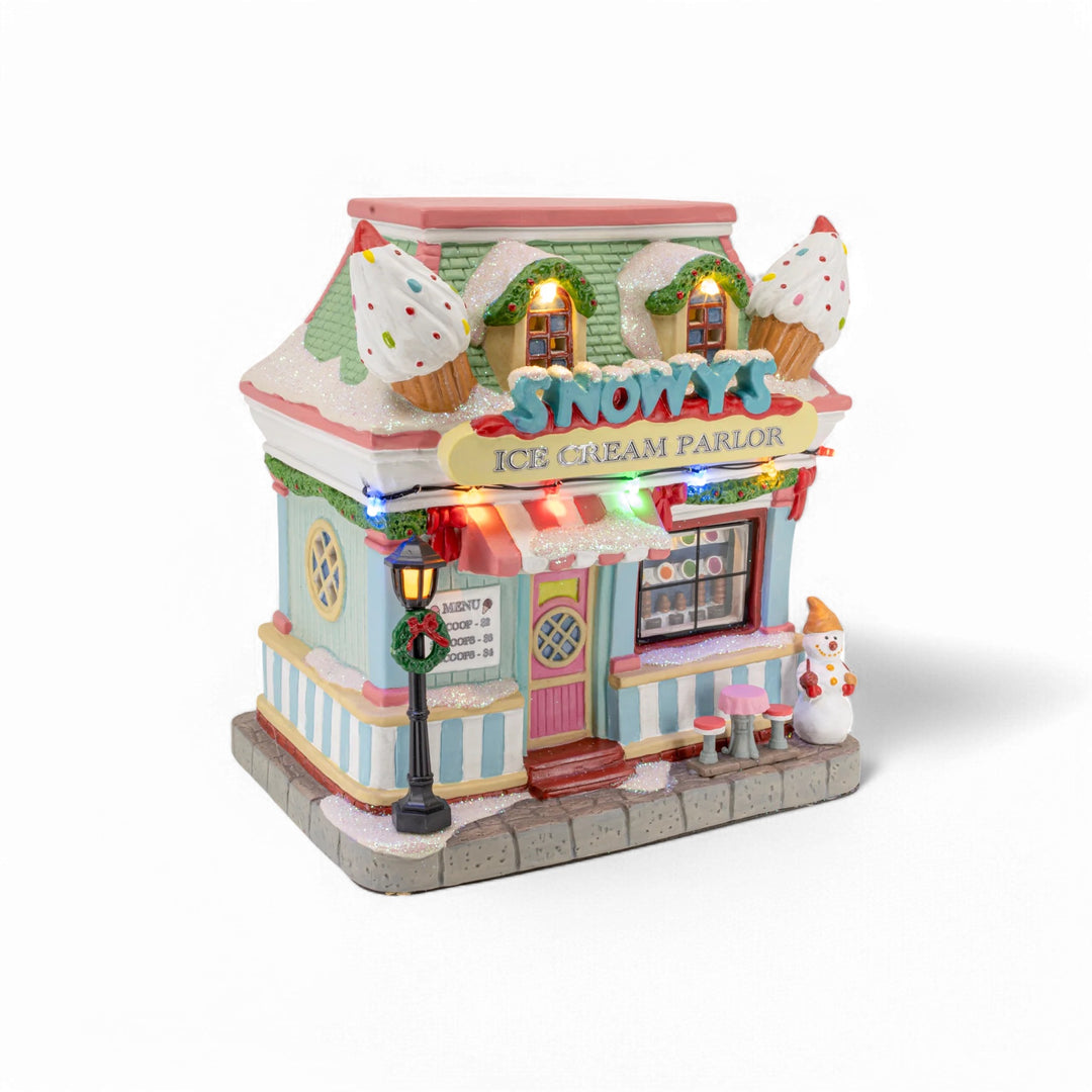 FG Square Christmas Village: Snowy's Ice Cream Parlor sparkle-castle