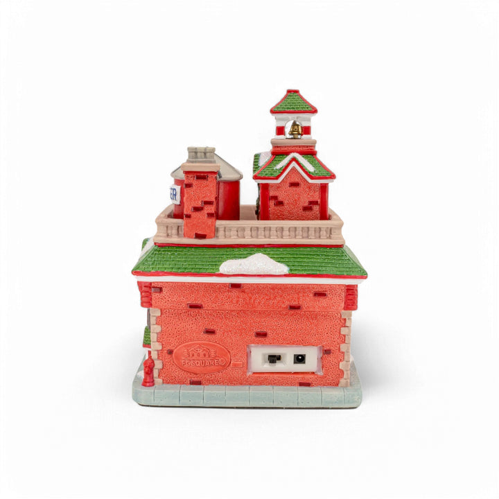 FG Square Christmas Village: Vintage Fire Department sparkle-castle