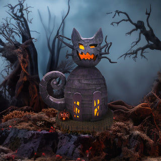Department 56 Nightmare Before Christmas Village: The Cat House sparkle-castle