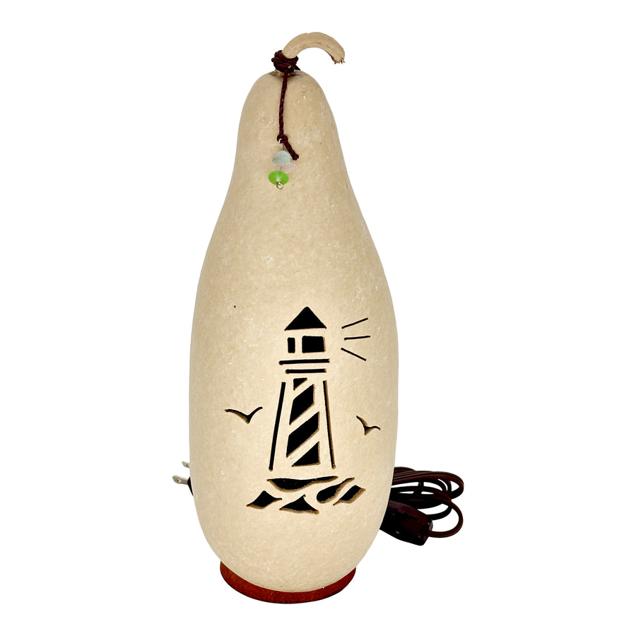 Meadowbrooke Gourds: Light House Medium Lit Figurine sparkle-castle