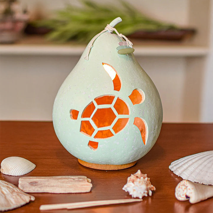 Meadowbrooke Gourds: Sea Turtle Medium Lit Figurine sparkle-castle