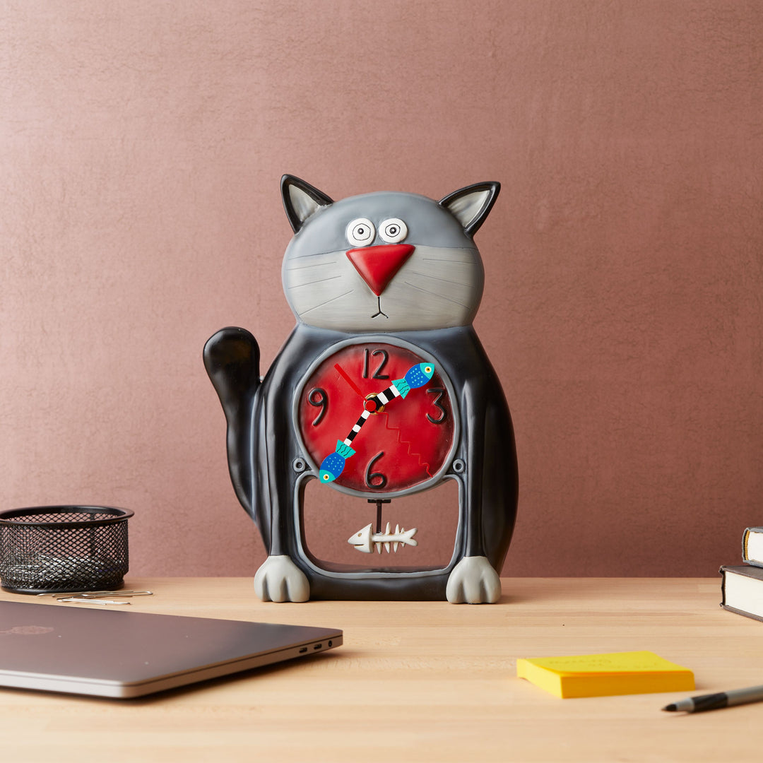 Allen Designs: Black Kitty Clock sparkle-castle