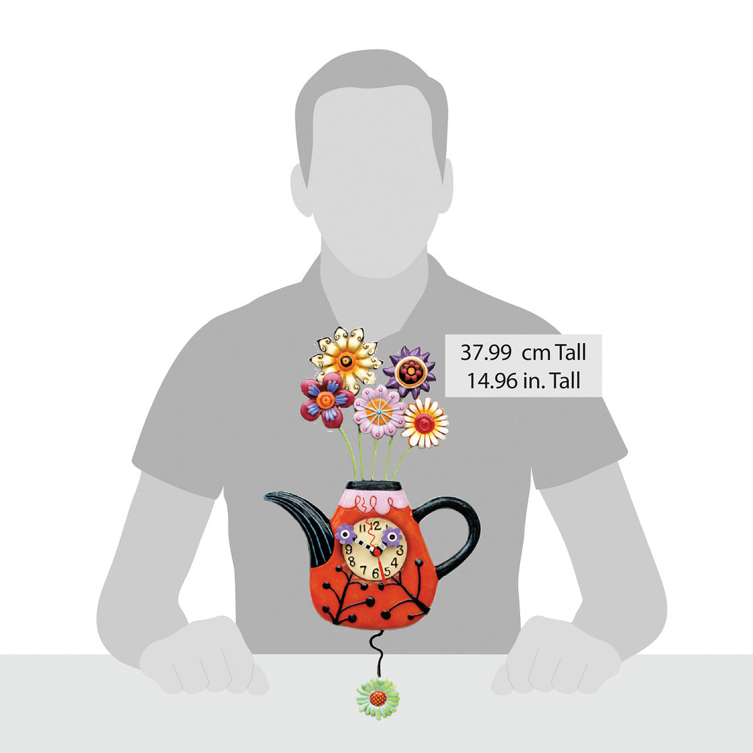 Allen Designs: Flower-tea-ful Clock sparkle-castle