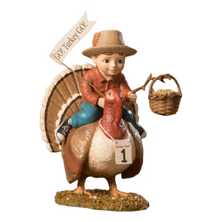 Bethany Lowe: Turkey Trot Tucker Figurine sparkle-castle