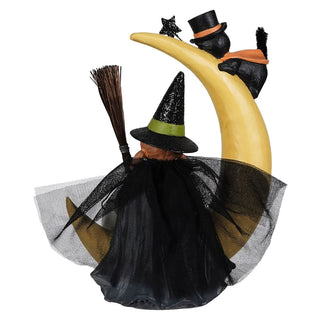 Bethany Lowe: Halloween Mara on Moon Figurine sparkle-castle