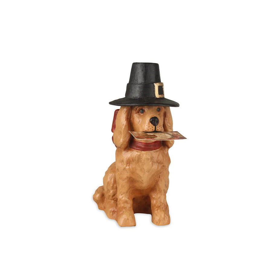 Bethany Lowe: Thanksgiving Dog Figurine sparkle-castle