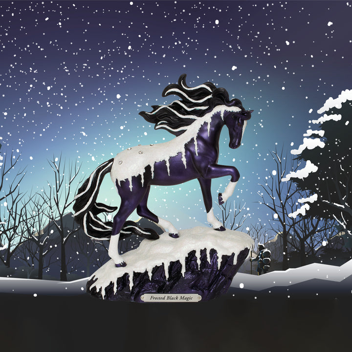 Trail of Painted Ponies: Frosted Black Magic Figurine sparkle-castle