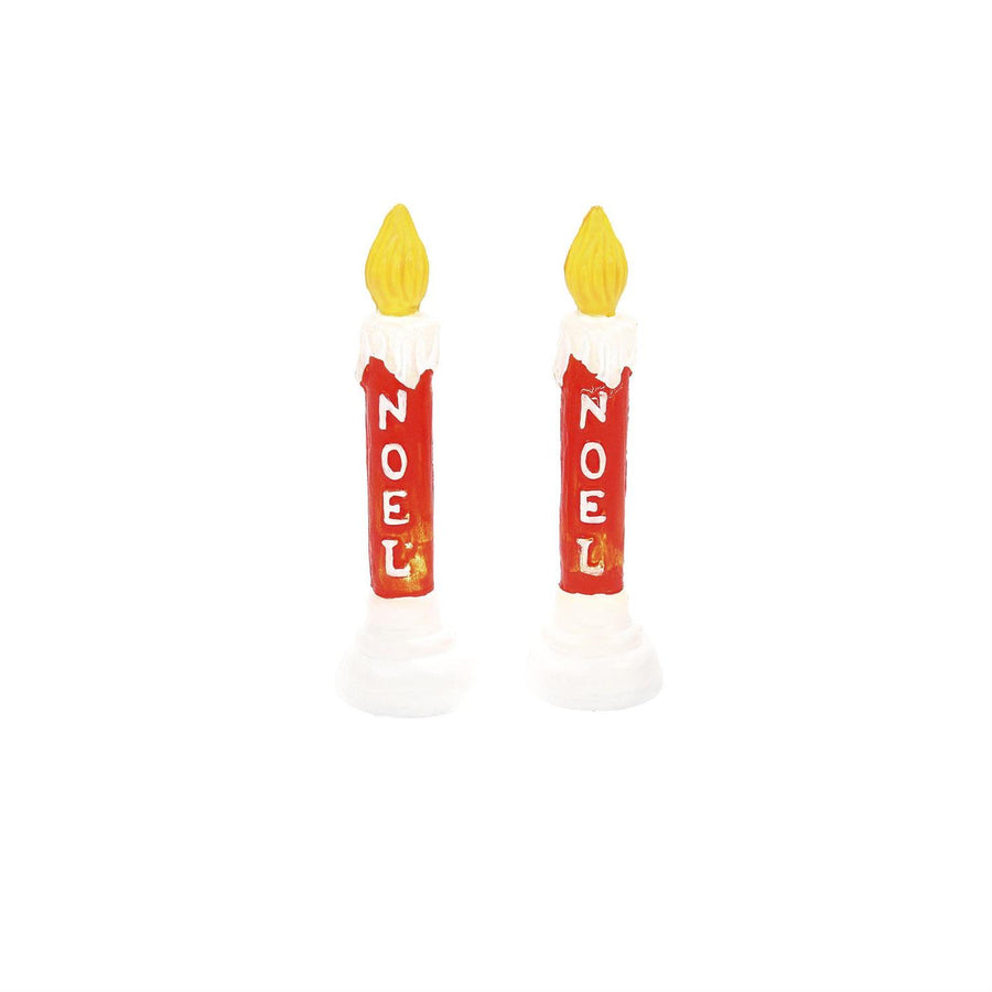 Department 56 Cross Product Village Accessory: Blow Mold Candles, Set of 2 sparkle-castle
