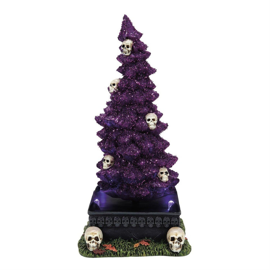 Department 56 Cross Product Village Accessory: Haunted Skull Tree sparkle-castle