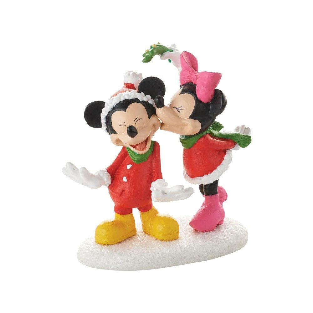 Department 56 Disney Snow Village Accessory: Mickey's Christmas Kiss sparkle-castle